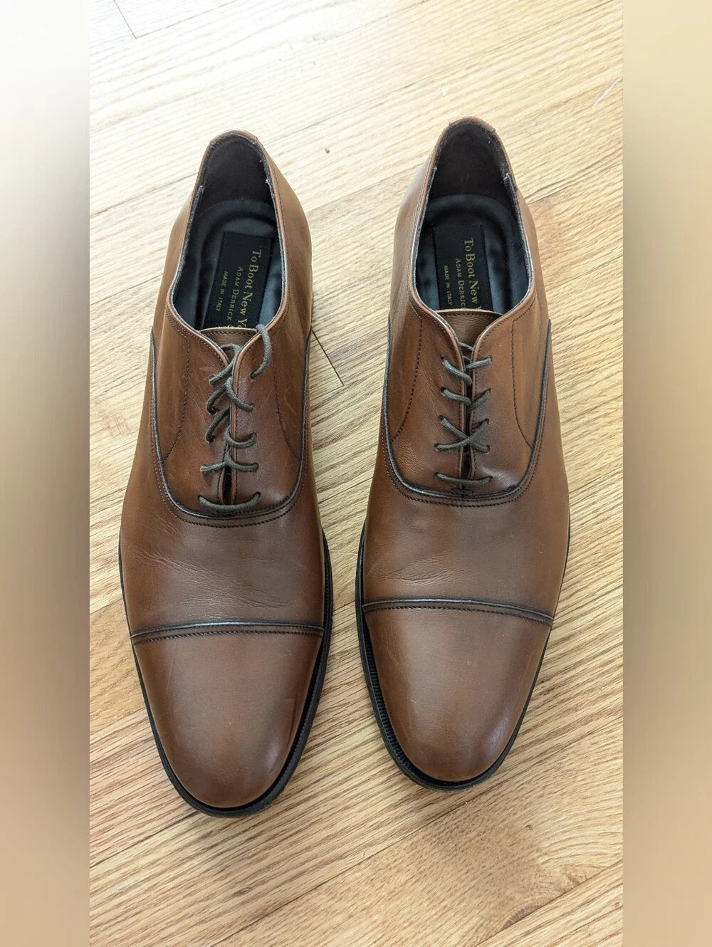 To Boot Brown Leather Brando II Leather Dress Shoes